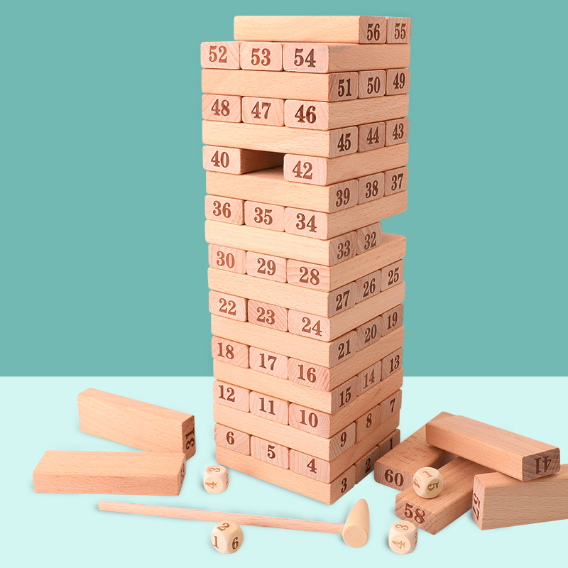 Toddler Focus Training King Size Colorful Stacked High Stacked Music Table Games Brain Thinking Toys