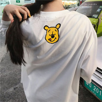 Large size European small shirt Western style short-sleeved T-shirt belly cover summer loose mschf top Korean version of Hong Kong style ins womens clothing