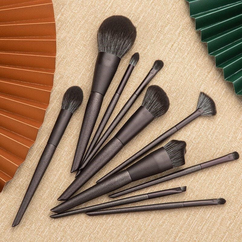 Lantine Flower See 10 Makeup Brush Cover Brushed Eye Shadow Blush Brush Loose Powder Brushed Canton Full New Hand Beauty Dresser