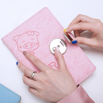 Canoka with lock love diary creative hipster simple College student notebook multi-function notepad postgraduate entrance examination English book female record Handbook stationery children birthday gift