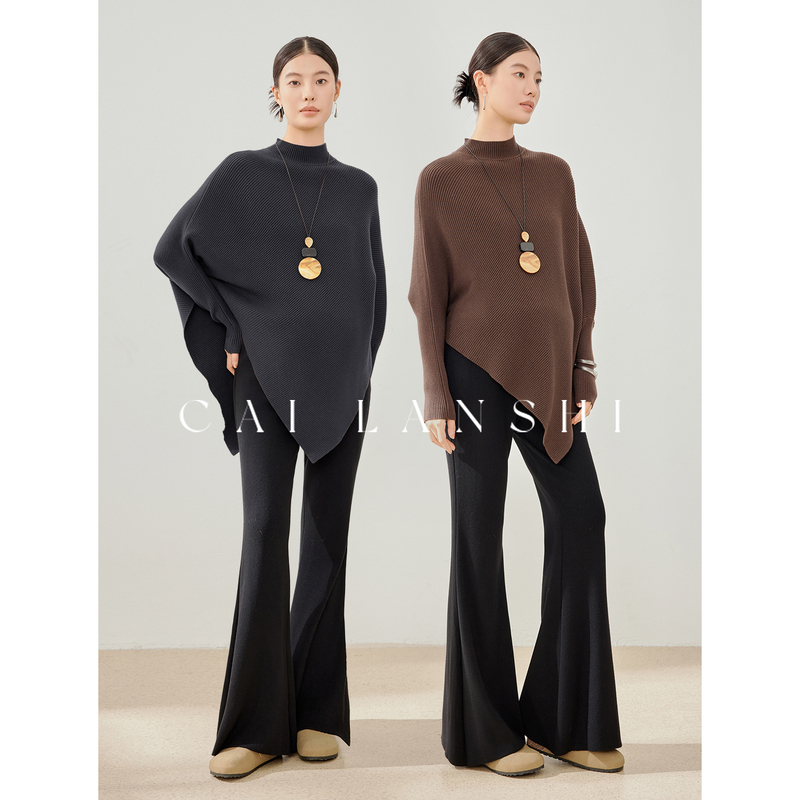 Maternity Wear 2026 Autumn and Winter Elegant High-Elastic Knitted Fleece-Lined Maternity Flared Pants Half-High Collar Batwing Sleeve Sweater Set Maternity Wear 2026 Autumn and Winter Elegant High-Elastic Knitted Fleece-Lined Maternity Flared Pants Half-High Collar Batwing Sleeve Sweater Set