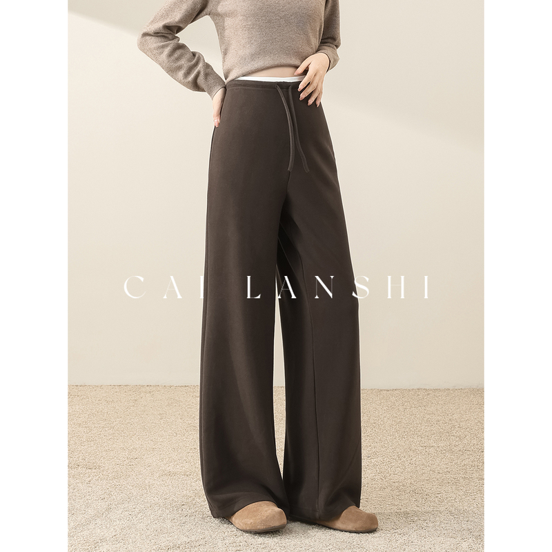 Cai Lanshi Maternity Straight-Leg Pants 2026 Spring and Autumn Style, Loose Fit That Doesn'T Tighten the Belly during Pregnancy, Slimming High-Waisted Belly-Supporting Wide-Leg Pants