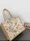 [High-Quality Zipper Model] Large New Pu Surface Waterproof Large-Capacity Bag, Portable Shoulder Tote Bag, Versatile