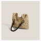 Summer Straw Woven Bag for Women 2026 New Style Seaside Vacation Beach Hollow Shoulder Tote Bag Woven Basket Bag