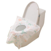Super large disposable toilet seat fully covered 62*70c thickened non-woven fabric waterproof dirt barrier travel cartoon dinosaur
