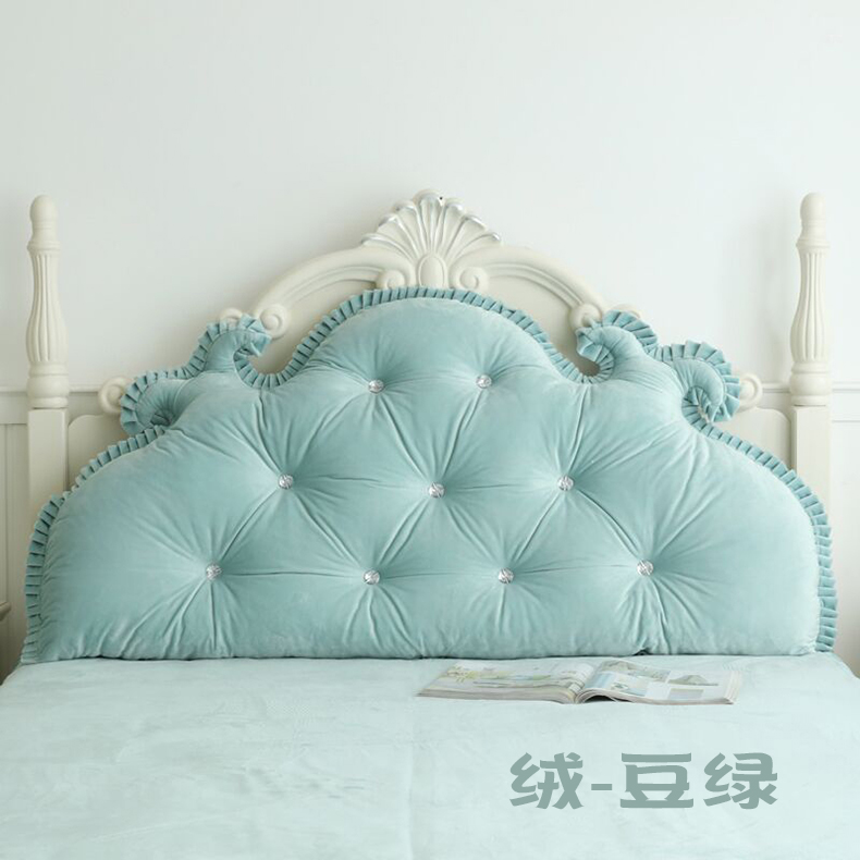 2019 đầu giường đệm tam giác mềm túi lớn lưng giường công chúa dài gối gối thắt lưng gối có thể tháo rời và có thể giặt - Trở lại đệm / Bolsters gối mền 2 trong 1