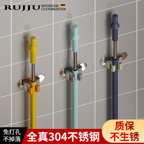 Mop hook Broom rack Stainless steel bathroom clothes hook Toilet hook row hook Hardware pendant Bathroom wall hanging rack