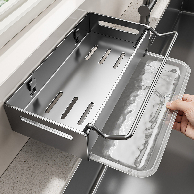 Kitchen Sponge Holder, Faucet, Sink, Dishwashing Sponge, Steel Wool Ball, Scouring Pad, Storage, Draining, Sink Supplies Kitchen Sponge Holder, Faucet, Sink, Dishwashing Sponge, Steel Wool Ball, Scouring Pad, Storage, Draining, Sink Supplies