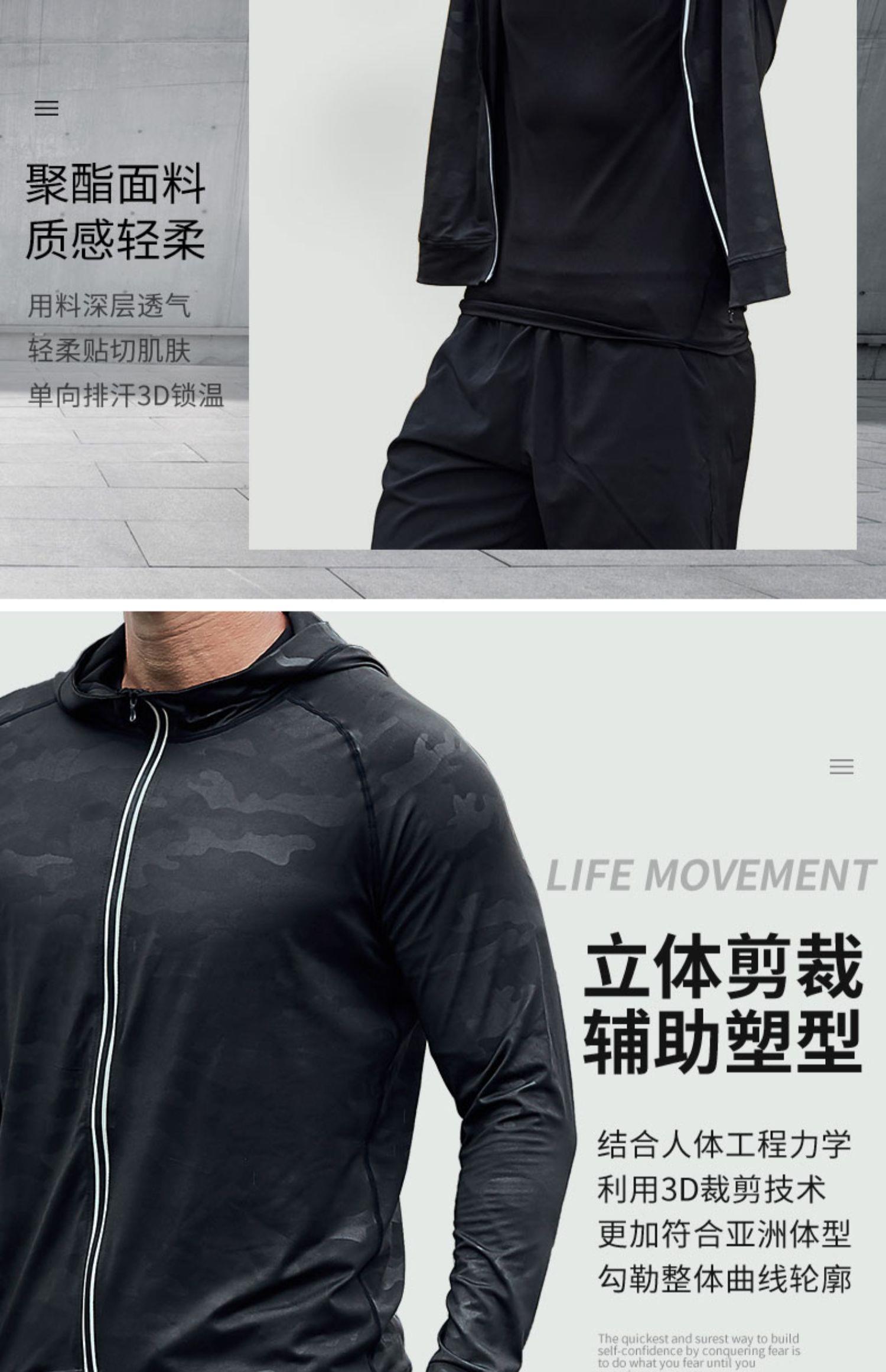 Quần áo thể dục nam đào tạo chạy thể dục thể thao mùa hè thiết bị bóng rổ chạy bộ quần áo nhanh khô quần áo chặt chẽ - Quần áo tập thể hình ao tập gym