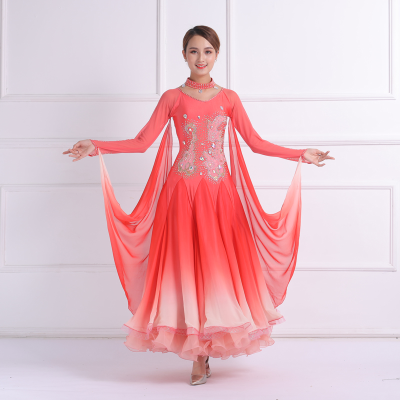 Van Hee Dance New Dance Dress Dancing morden dance dress Dancing dress Dancing to the waltz Race Long Skirt-Taobao