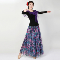 Van Hee Dance Morden Dance Dress Interdance Dresses New Summer National Mark Dance Performance Dresses Big Swing Half Body Dress