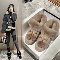 Mao Ball Snow Boots Женщина Deep Deep Low 2020 Новые зимние зимние бобовые ботинки короткая кусок мао -мао -обувь