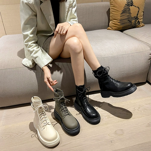 Martens, короткие сапоги в английском стиле, в британском стиле, модель весна/осень 2021 года, средней длины