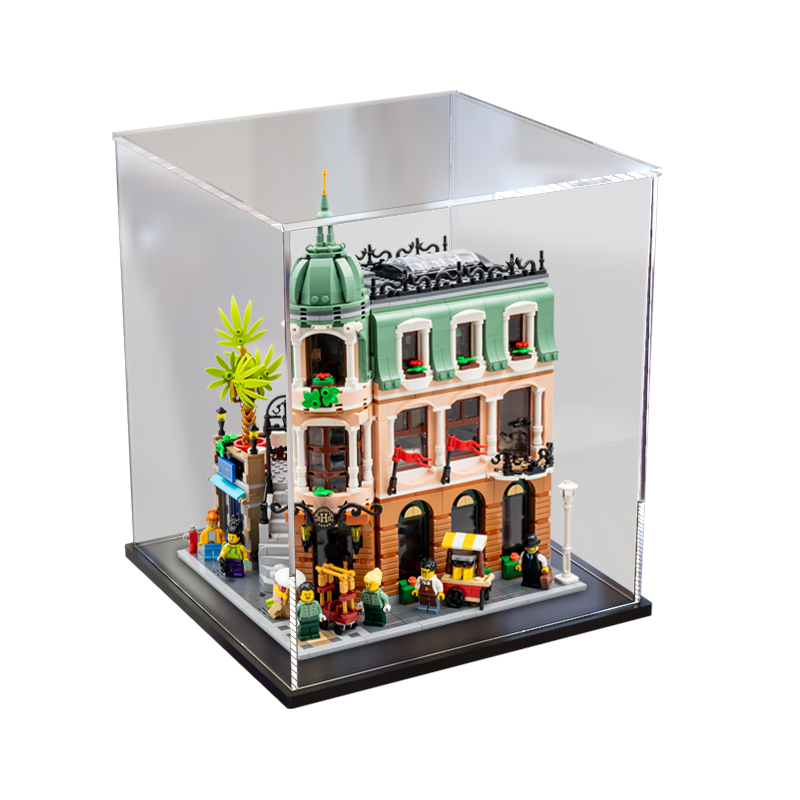 Acrylic display box Lego corner hotel model