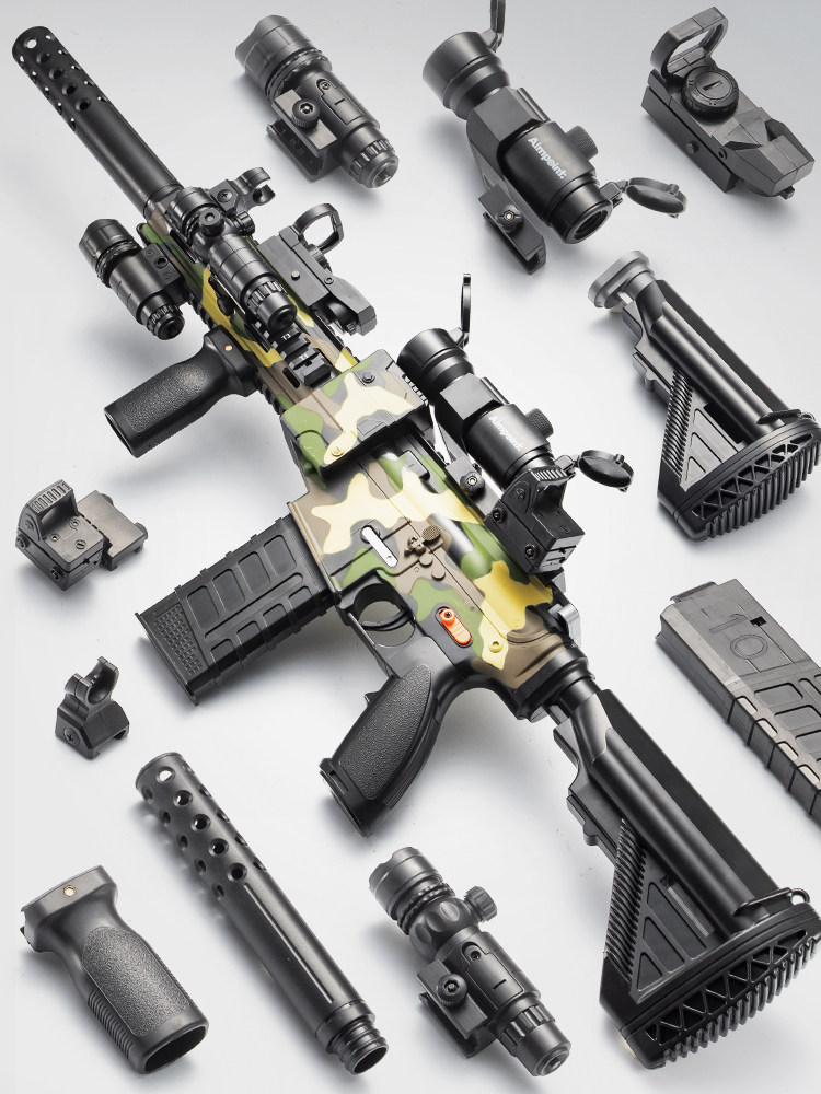 m416 Electric connecting from the moving soft bullet gun toy gun heat boy child sniper grab 10 simulation assault eat chicken