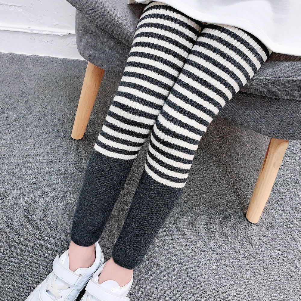 Girl Inside Lap Pants Baby 2022 New Spring Autumn Knit Children Suit Foreign Trendy Outwear Spring Dress Pure Cotton Pants