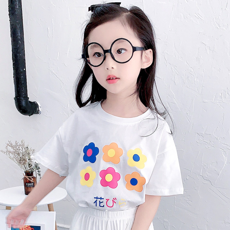 Child short sleeve girl T-shirt 2020 Summer pure cotton polo Damp Baby Blouse Boy Summer Loaded Half Sleeve