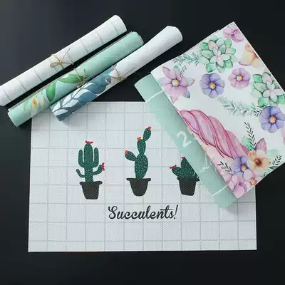 Room ins style household waterproof and oil-proof placemat PVC creative Western food mat Bowl and plate mat Heat insulation table mat