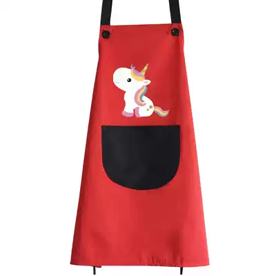Home apron rewritable hands cute Japanese kitchen cooking waterproof and oil-proof adjustable dining room adult waist coat