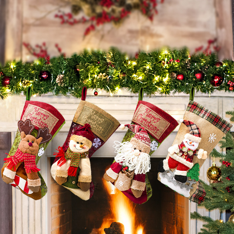 Christmas Socks Gift Bags Children Gift Seniors Big Accessories Kindergarten Decorate GIFT BAGS FOR CHILDREN'S GIFTS