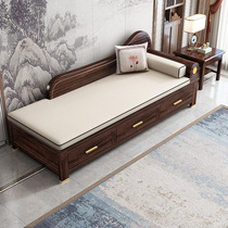 New Chinese style purple sandalwood solid wood chaise longue chair light luxury sofa bed small apartment lazy room separate chaise longue