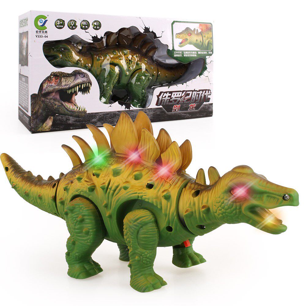 Children's electric dinosaur light concert walk will be called mechanical dinosaur boy simulation dinosaur model toy