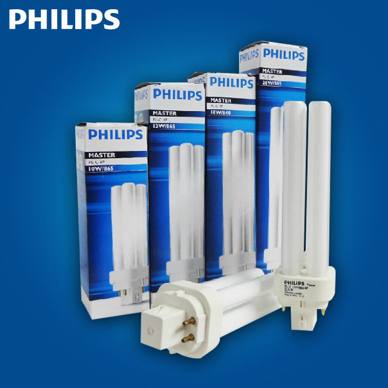 Philips Downlight Tube PLC 10W 13W 18W Two-pin Four-pin Downlight Plug Tube 2P 4P