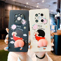 Solid pinching wax pen small new fart stock pp applicable Huawei P40pro mobile phone shell p30pro creative p40 honey peach female p20pro full package soft silica gel p40pro cartoon