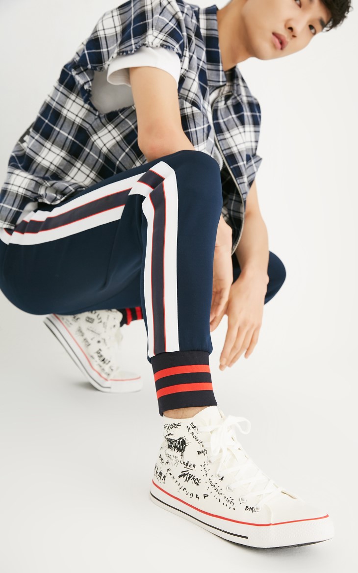 JackJones Jack Jones mùa thu nam xu hướng giản dị giày thể thao cao 2181C1542 - Giay cao shop giày sneaker