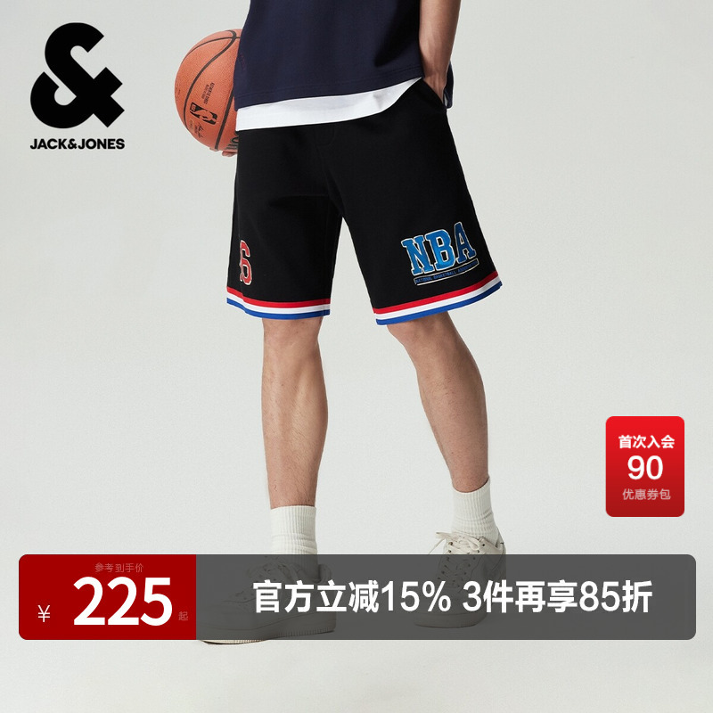 [Nba Collaboration] Jack & Jones Outlet Men's Shorts Summer Pants with Exquisite Texture and Trendy Print