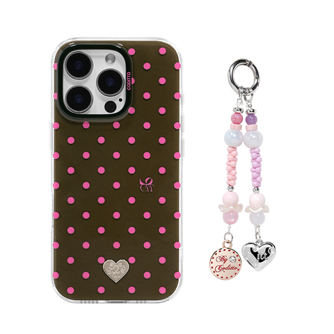 CODITTO 3D Polka Dot Floral – Retro Vintage Design Pro/Plus/Max/Air – 17, 16, 15, 14, 13 iPhone Case