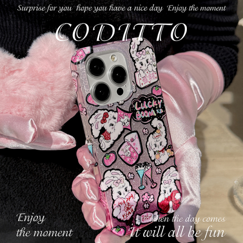 Coditto Phone Case CODITTO Phone Case 3D Glitter Rabbit Phone Cases For Girls - Pro/Plus ...