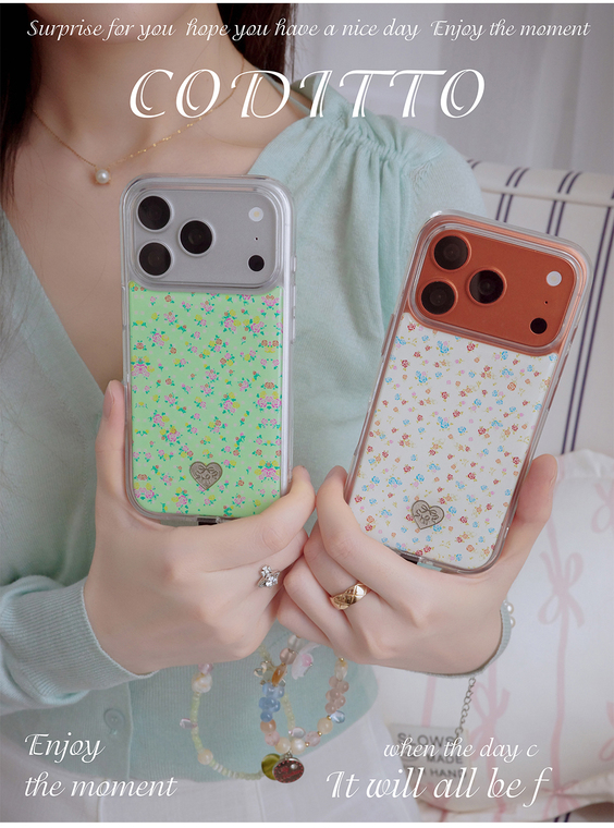 coditto Mint Floral Minimalist iPhone Case