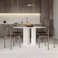 Nordic Light Luxury Home Simple Creative Makeup Designer Designer Retro Best B & B Casual Restaurant Leather Chair