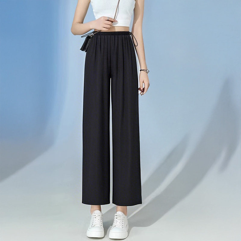 Maternity Pants That Don'T Squeeze the Belly, Ice Silk, Thin Summer Style, 2026 New Model, Loose Casual Anti-Mosquito Wide-Leg Pants for Petite Women — 1