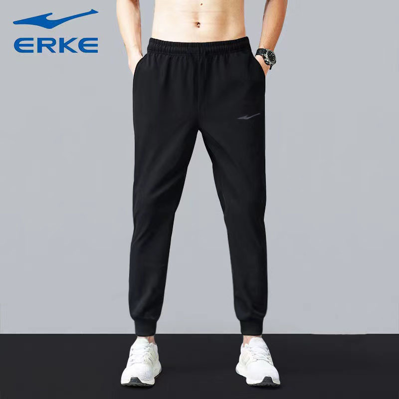 Hongxing Erke Men's Pants Summer Thin Sports Pants New Breathable Knit Jogger Pants Men's Casual Versatile Sweatpants