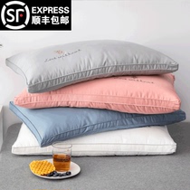 Cotton soybean fiber pillow Antibacterial anti-mite neck five-star hotel pillow Double single high and low pillow household