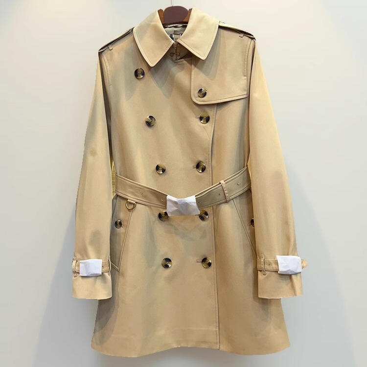 Autumn Women's Short Kensington Trench Coat 2025 New Fashion British Style Pure Cotton Waterproof Waist-Cinching Double-Breasted