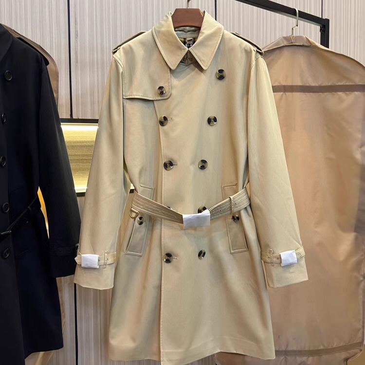 Autumn and Winter Men's Mid-Length Kensington Trench Coat 2025 British Style New Lightweight, Stylish and Versatile Coat