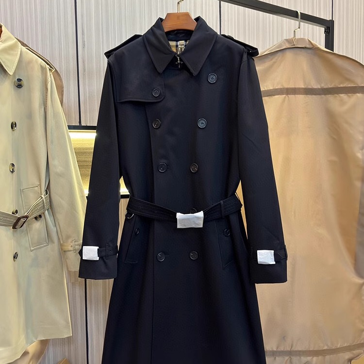 Autumn and Winter Men's Long Kensington Over-The-Knee Trench Coat 2025 British Style New Pure Cotton Lightweight Waterproof Jacket