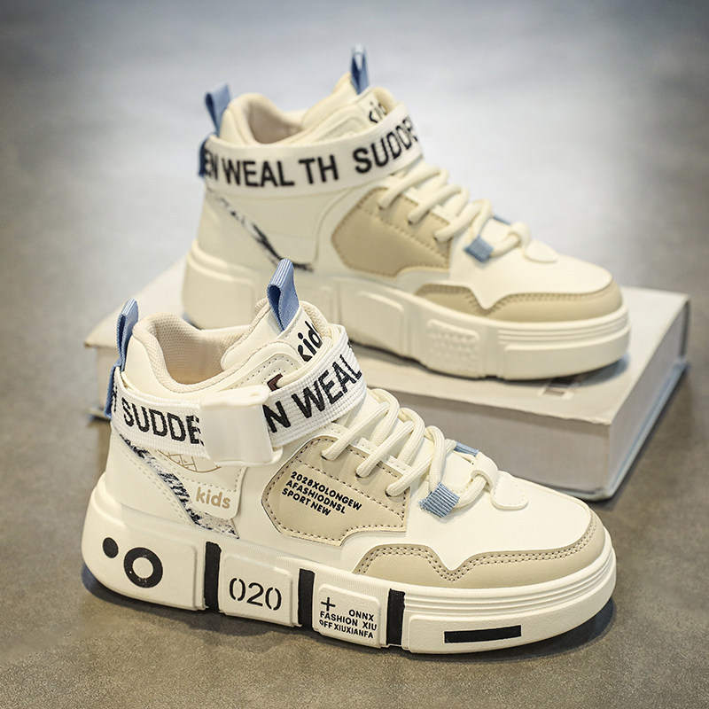 High-Top Women's Shoes 2026 New Autumn and Winter Models, Popular Shoes for Older Children, Women's High-Top Sneakers for Junior High School Students
