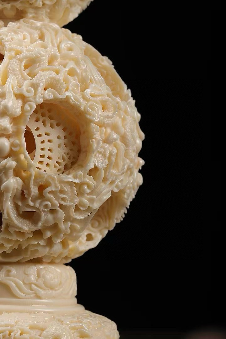 46层猛犸象牙鬼工球：雕刻艺术的巅峰之作-牙雕-淘宝百科网