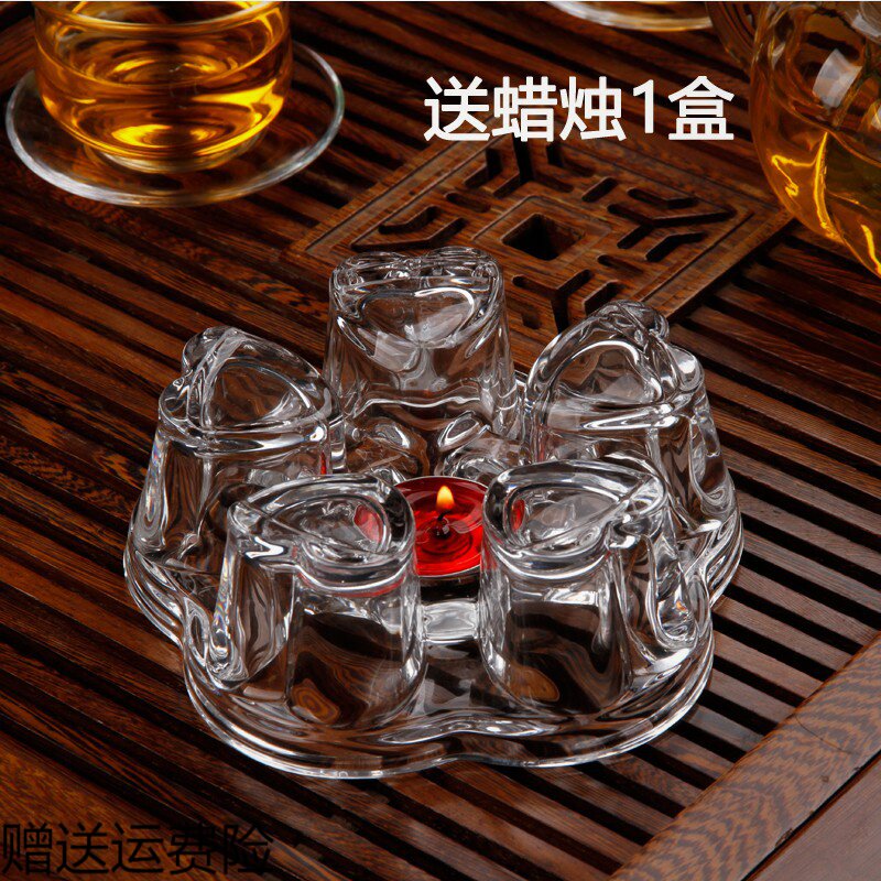 Glass teapot heating base point candle bubble scented tea ancient tea ceremony burning candle tea boiler heat preservation base warm tea oven