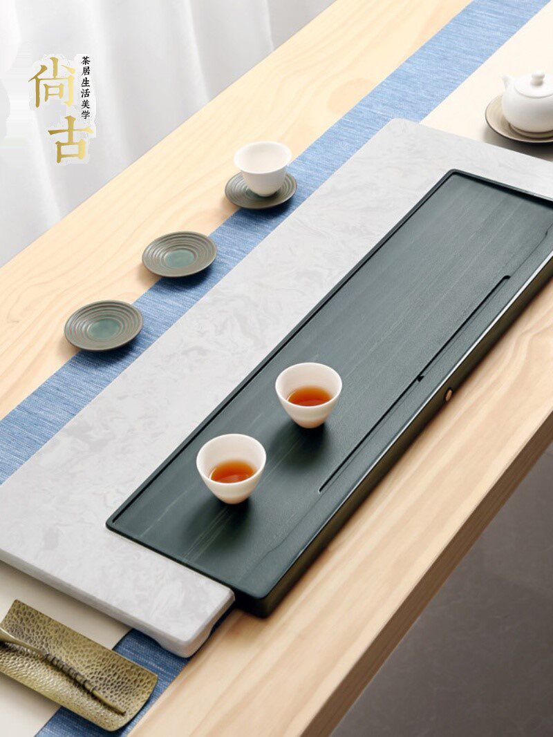 Natural Marble Tea Tray Nordic Home Modern Simple Tea Small Number Living Room Stone Tea Sea Kongfu Tea With Dry Bubble-Taobao