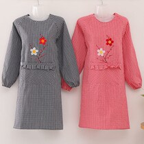 Zhao one waterproof full cotton thickened Long sleeves Anti-wear hood Apron Apron Korean version Fashion lengthened male and female Anti-oil one trillion clothes