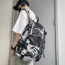 New large capacity Korean edition High school students First students Backpack Men Fashion Trends Graffiti Satchel Bag Women Sturdy Double Shoulder Bag
