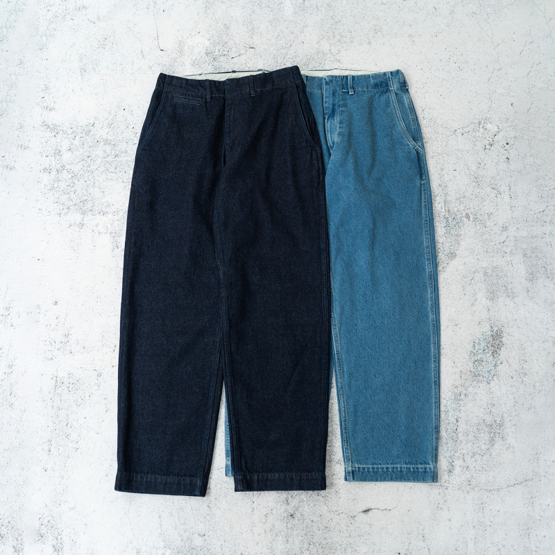 【Loose Straight-Leg Fit】Japanese Nan* Style Straight-Leg Slub Denim Jeans Wide Denim Long Pants