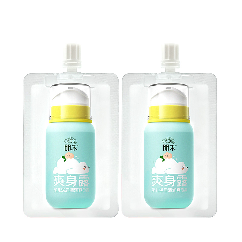 朋禾婴儿清润爽身露宝宝夏天清凉爽身热痱专用液体爽身粉浴后保湿
