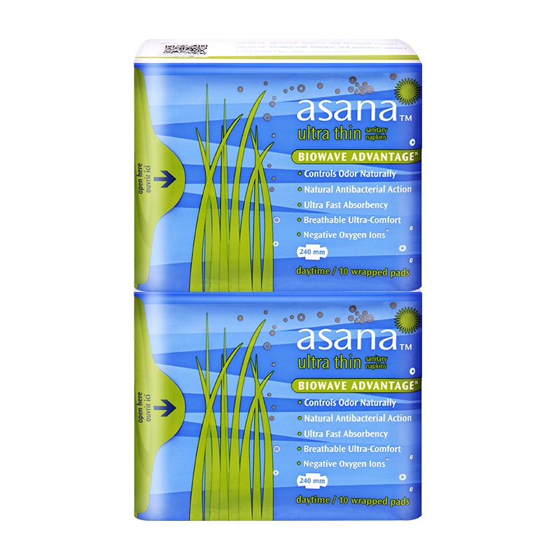 asana阿莎娜卫生巾日用棉柔超薄透气日夜组合姨妈巾迷你护垫正品