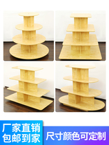 Round Medium Island Cabinet Display Case Cosmetics Shoe Store Products Exhibition Cabinet Wood Red Wine Shelving Mother & Baby Toy Display Case